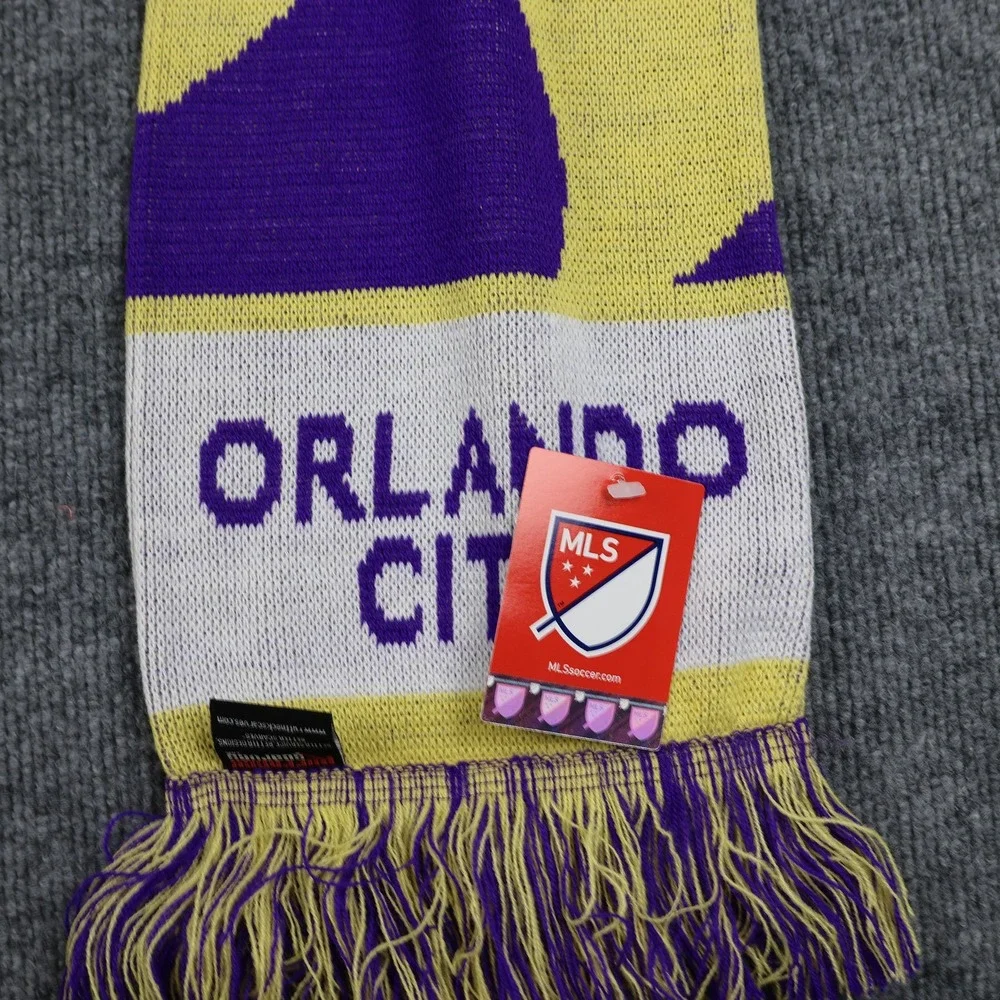Orlando‎ City SC Scarf Mens One Size Purple Yellow MLS Soccer Made in England